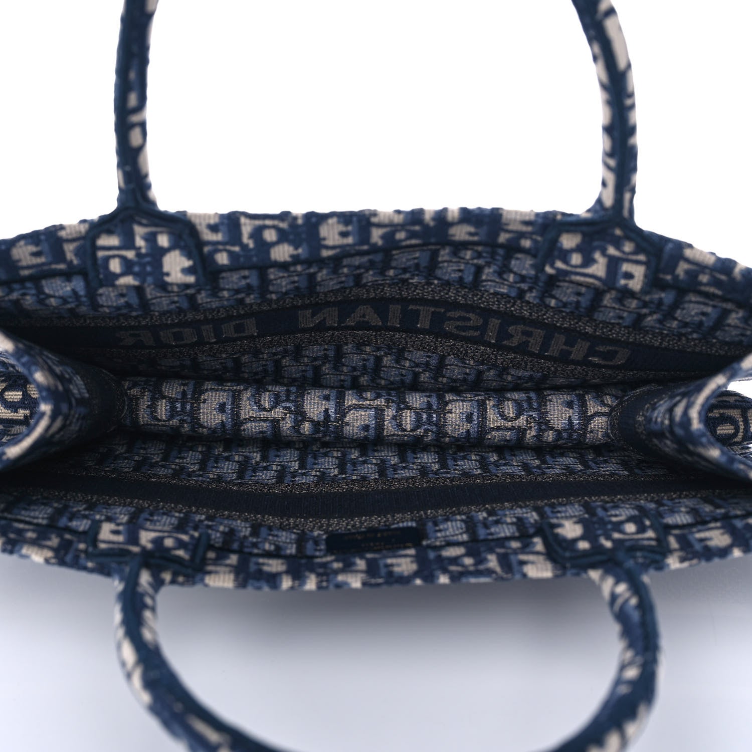 Christian Dior Oblique Medium Book Tote Blue Multicolor 4 of 11