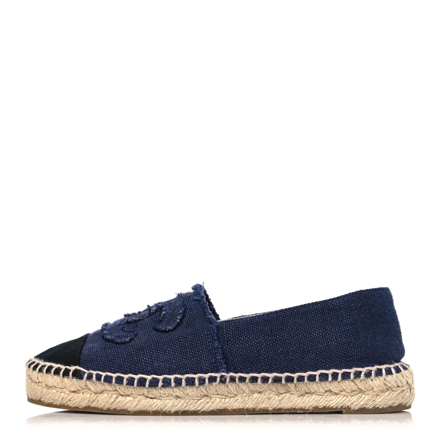 Denim Toile CC Espadrilles 37 Navy Black