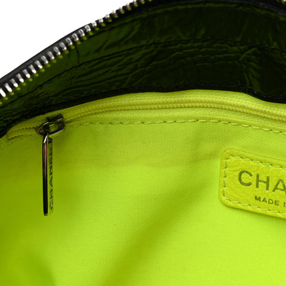 Chanel Patent Quilted Day Glo Flap Bag Black 11 of 22
