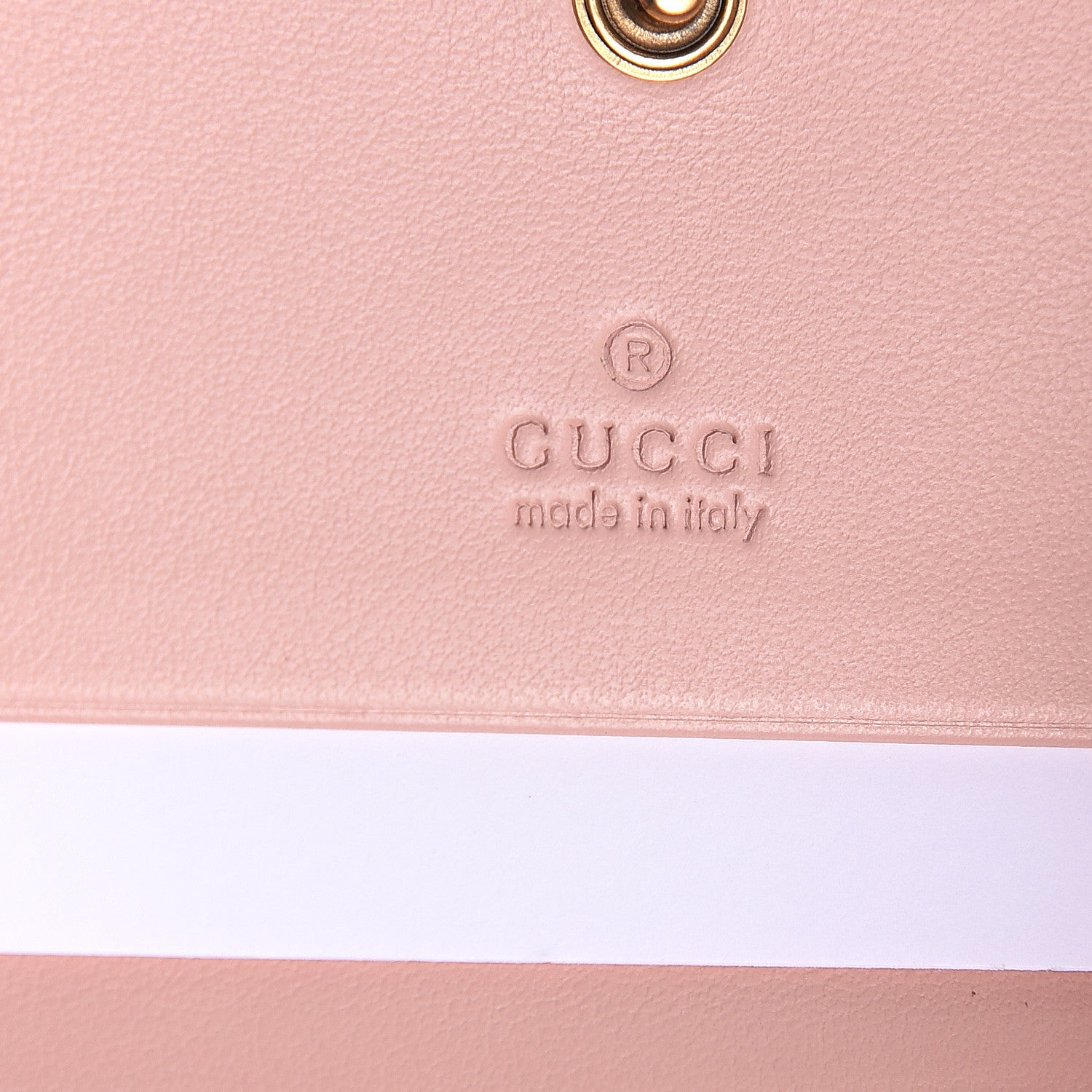 Gucci Calfskin Matelasse GG Marmont Card Case Wallet Perfect Pink 5 of 5