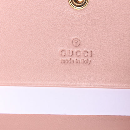 Gucci Calfskin Matelasse GG Marmont Card Case Wallet Perfect Pink 5 of 5