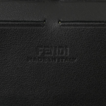 Fendi Fabric Jacquard Reactive Jean Denim Vitello Cover FF Baguette Soft Trunk Blue Black 6 of 10