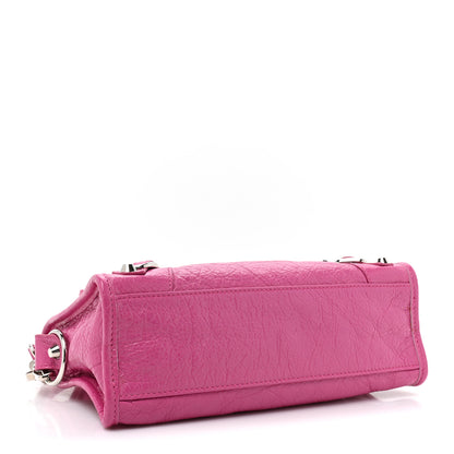 Balenciaga Agneau Silver Hardware Mini City Rose Flamingo 4 of 9