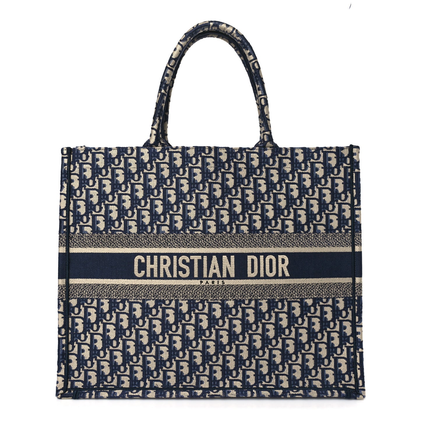 Oblique Large Book Tote Blue Multicolor