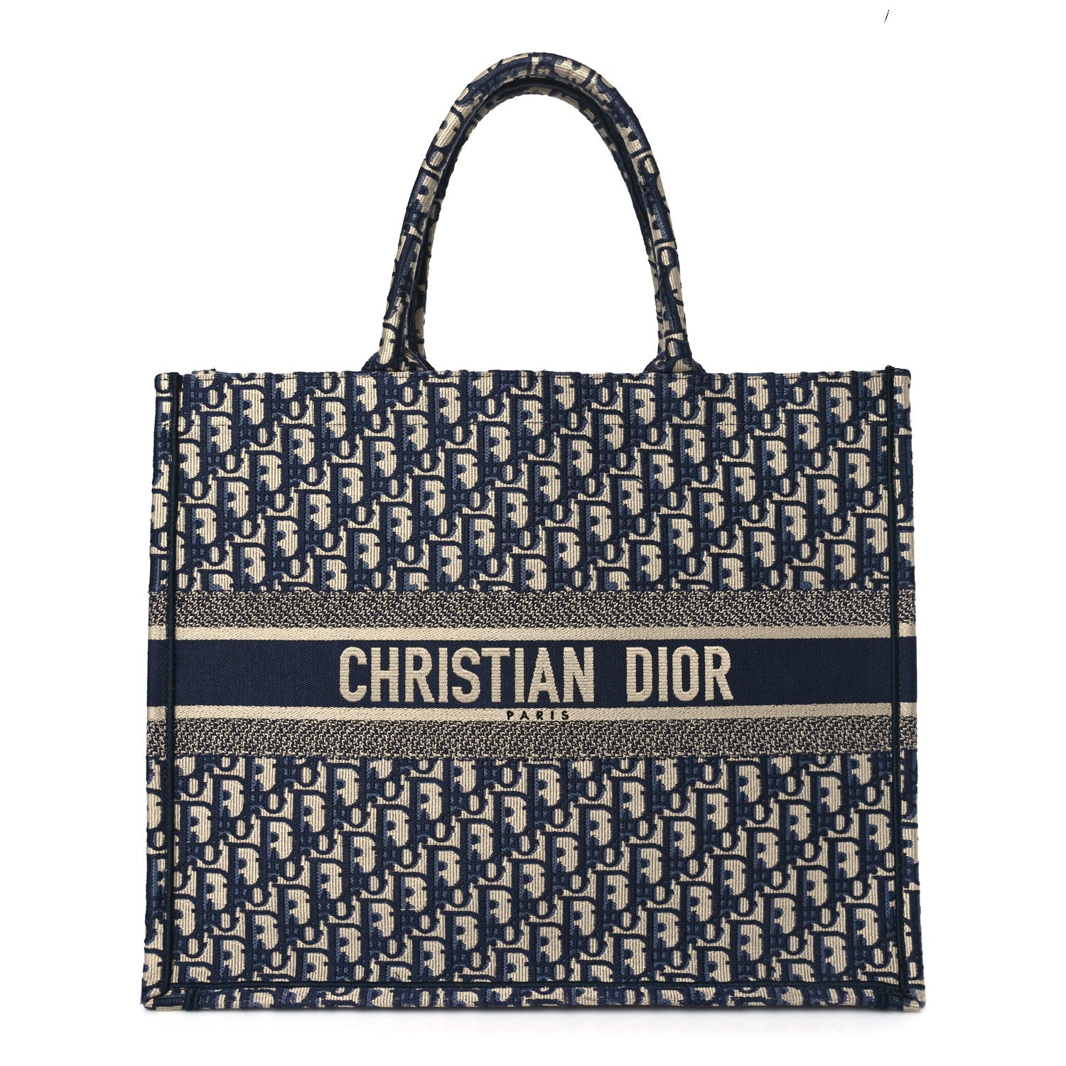 Christian Dior Oblique Large Book Tote Blue Multicolor 1 of 9