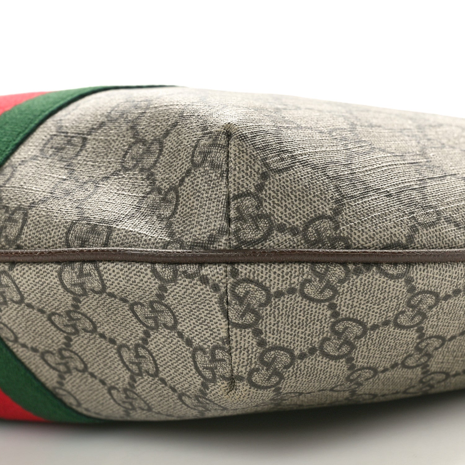 Gucci GG Supreme Monogram Web Small Ophidia Half Moon Hobo Brown 9 of 10