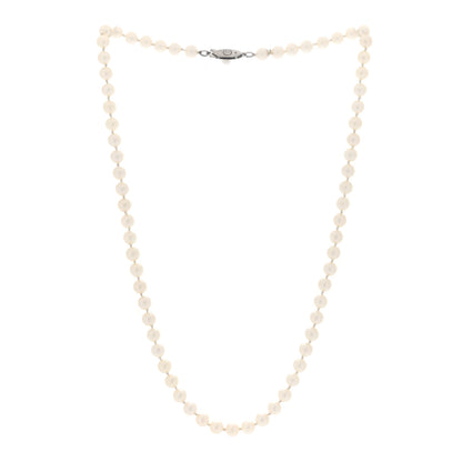 Mikimoto Sterling Silver Akoya Cultured Pearl 5-5.5mm Strand Necklace 17.5" 3 of 6
