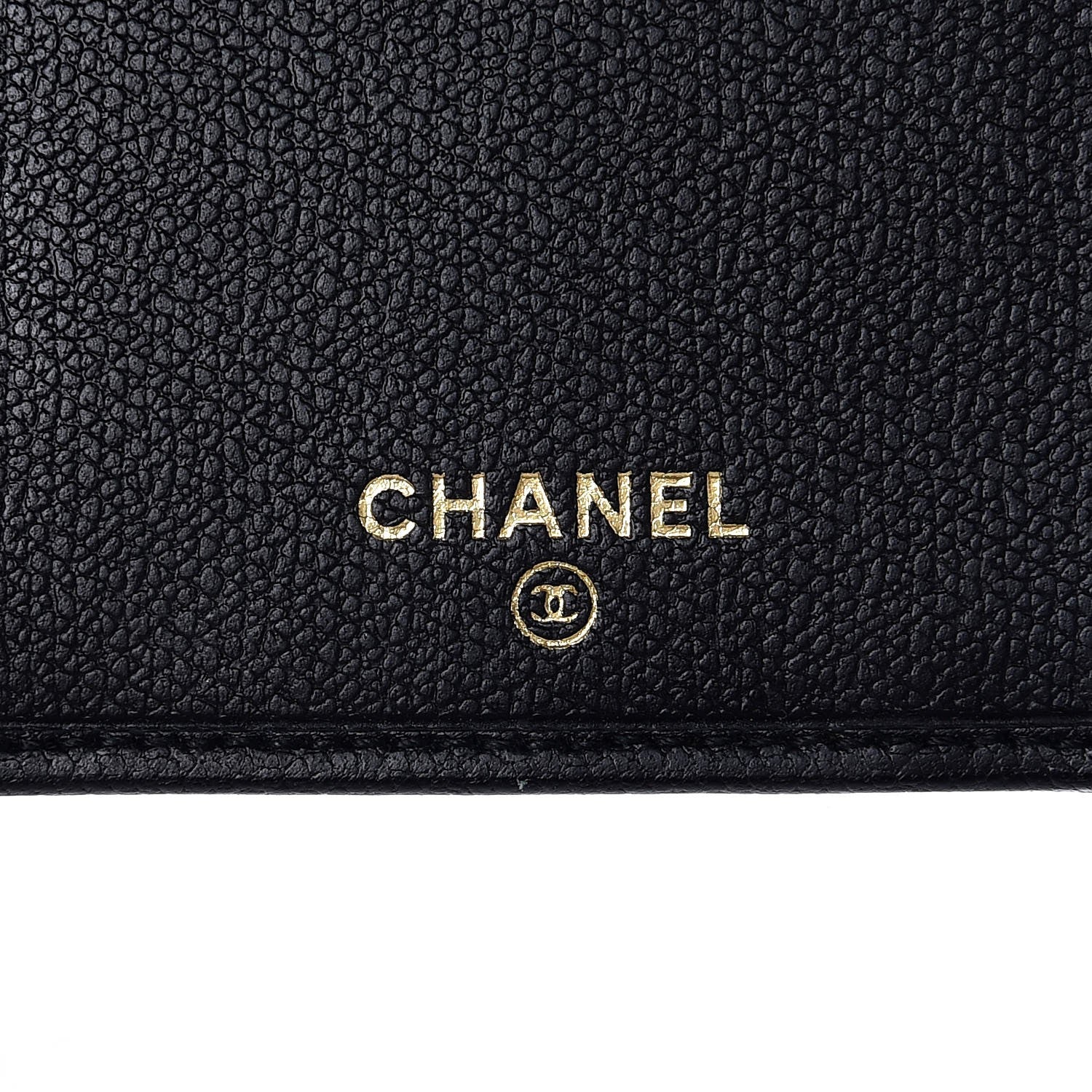 Chanel Grained Calfskin CC Button Wallet Black 6 of 11