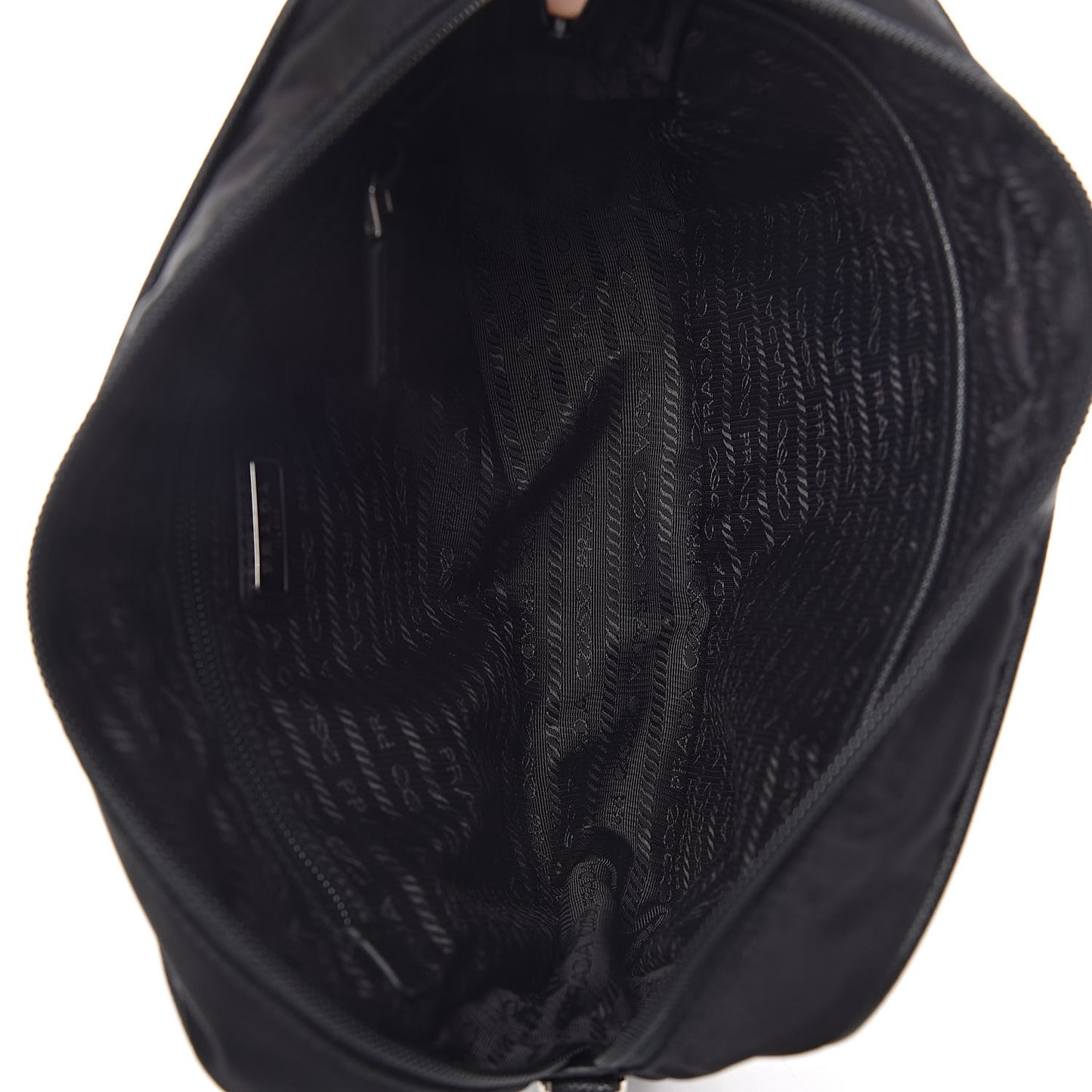 Tessuto Nylon Saffiano Wristlet Black