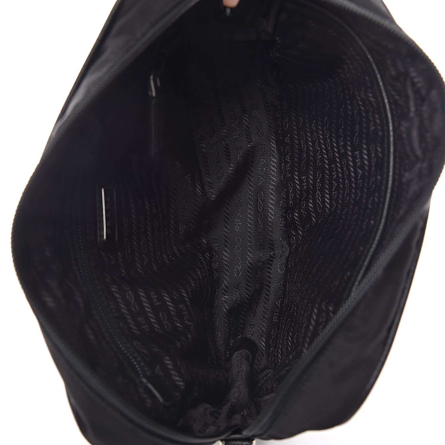 Prada Tessuto Nylon Saffiano Wristlet Black 5 of 10