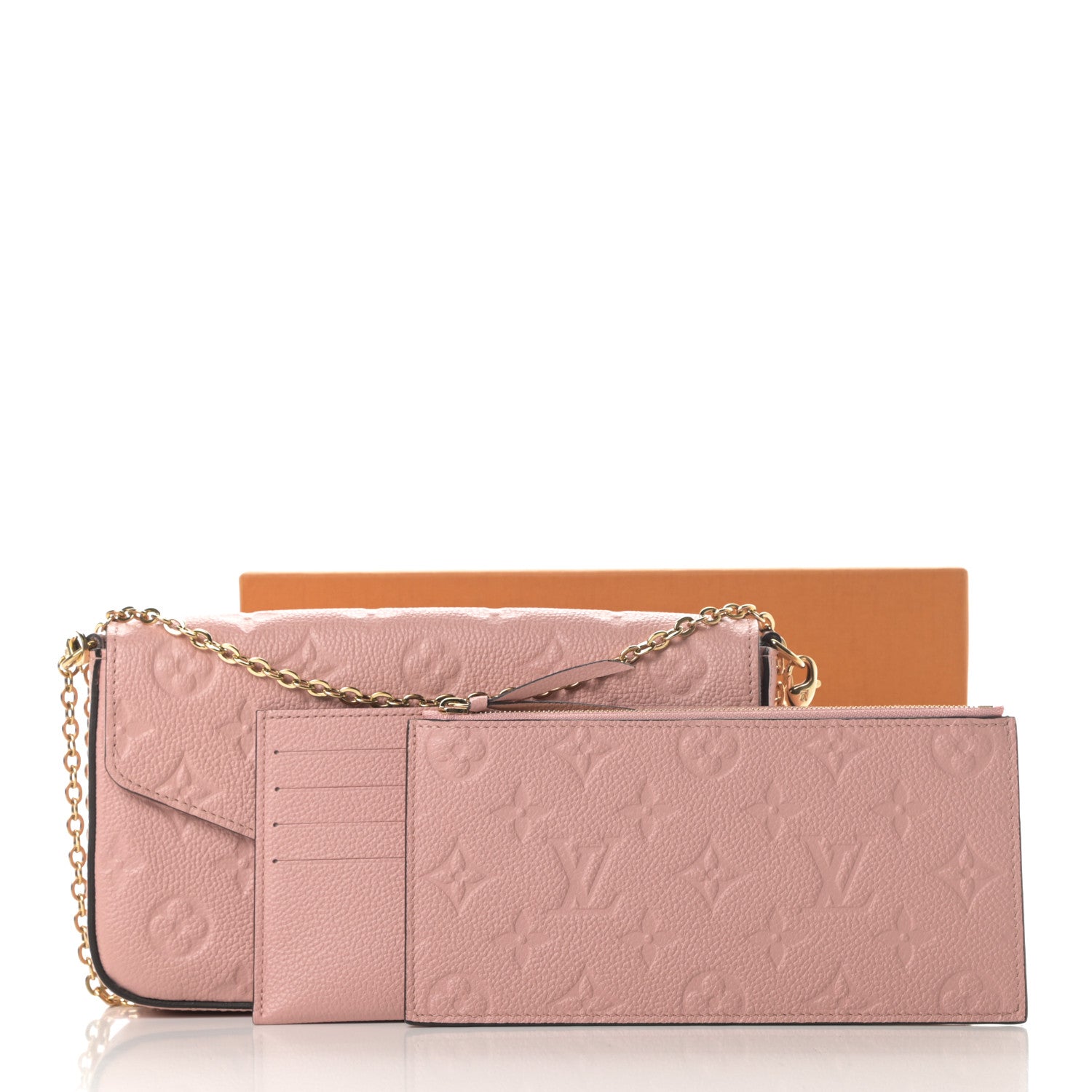 Louis Vuitton Empreinte Pochette Felicie Chain Wallet Rose Poudre 15 of 15