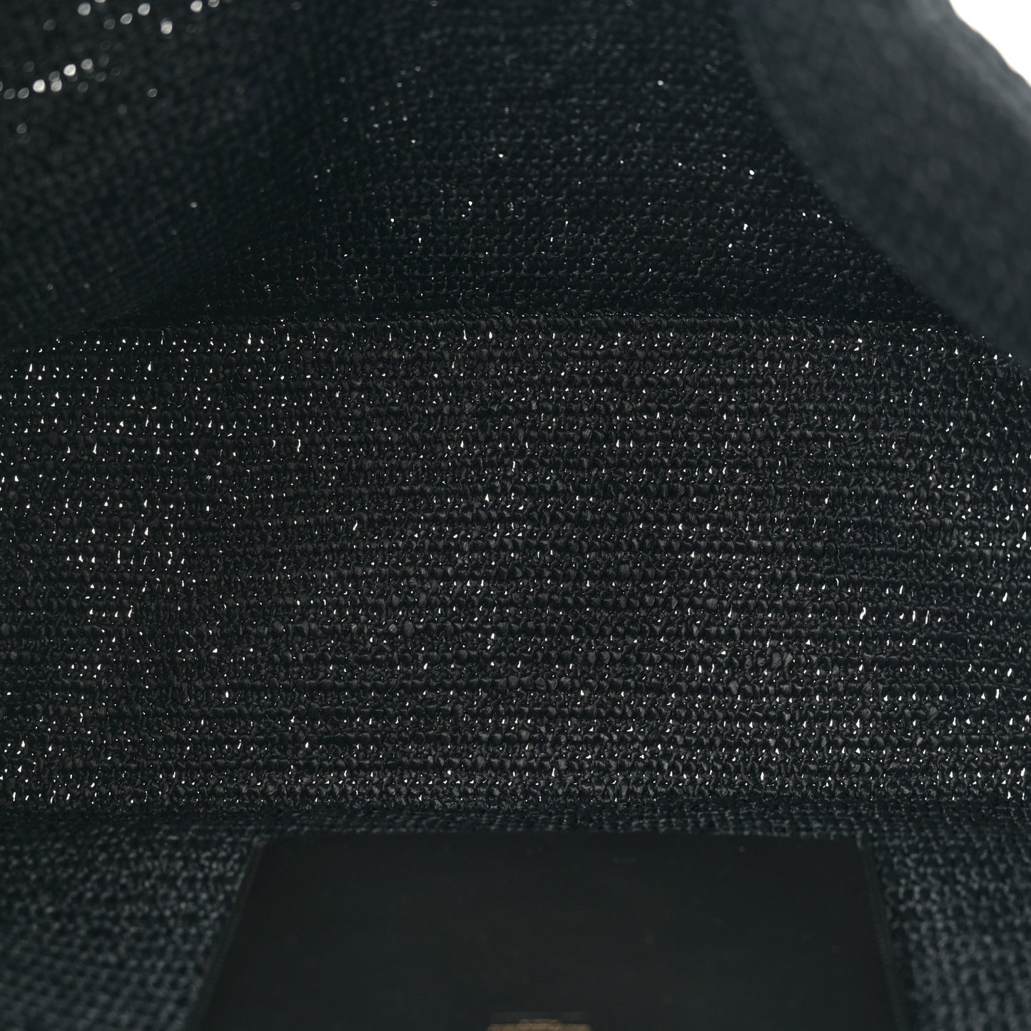 Raffia Logo Tote Black