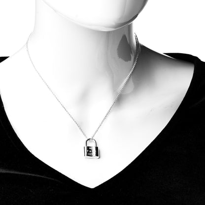 Tiffany Sterling Silver 1837 Lock Charm Pendant Necklace 2 of 4