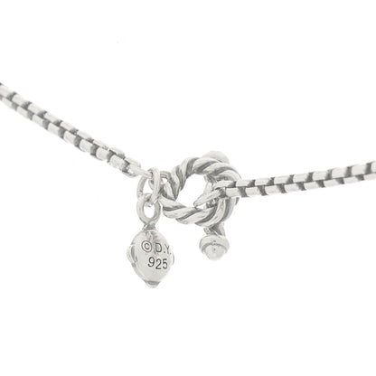 David Yurman Sterling Silver Pearl 7.5mm Quatrefoil Long Chain Necklace 4 of 5