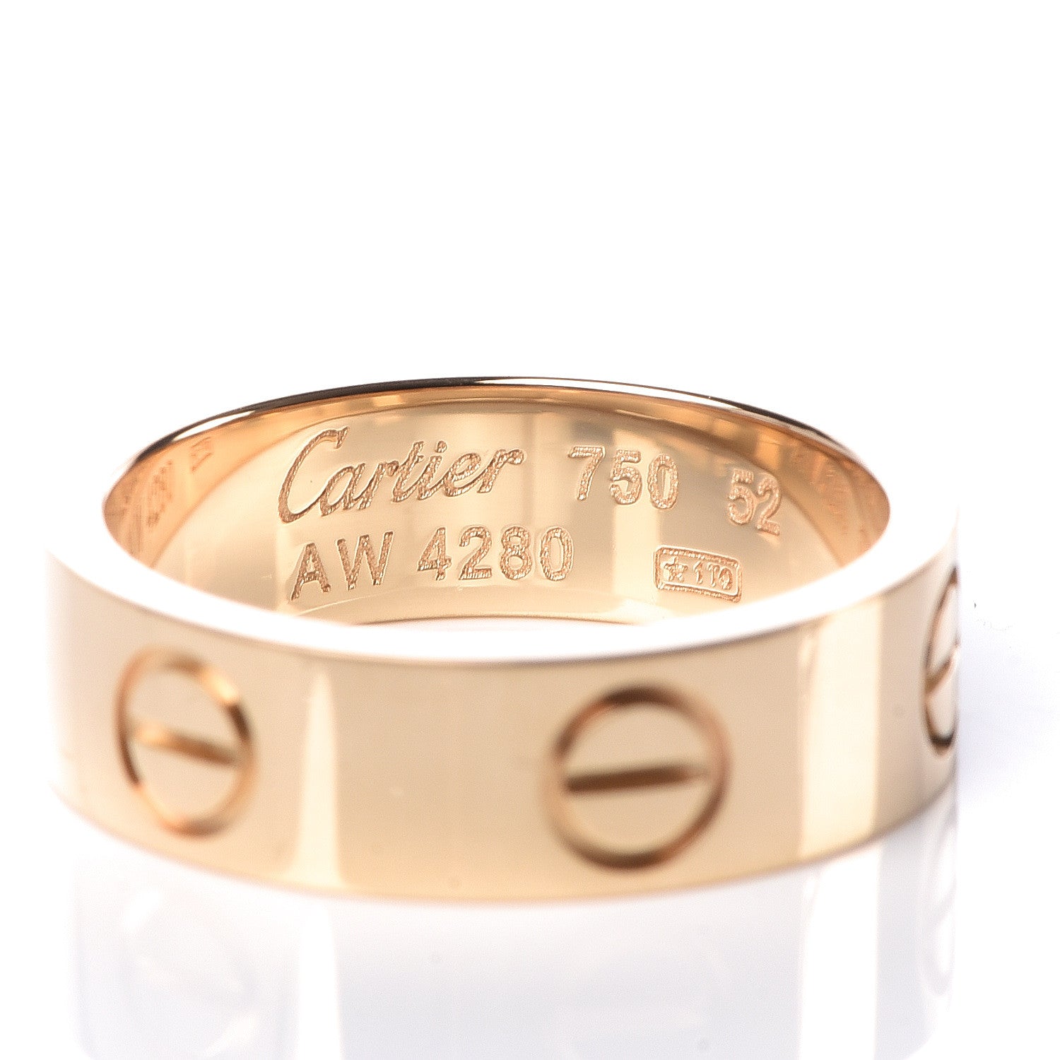 Cartier 18K Yellow Gold 5.5mm LOVE Ring 52 6 4 of 4