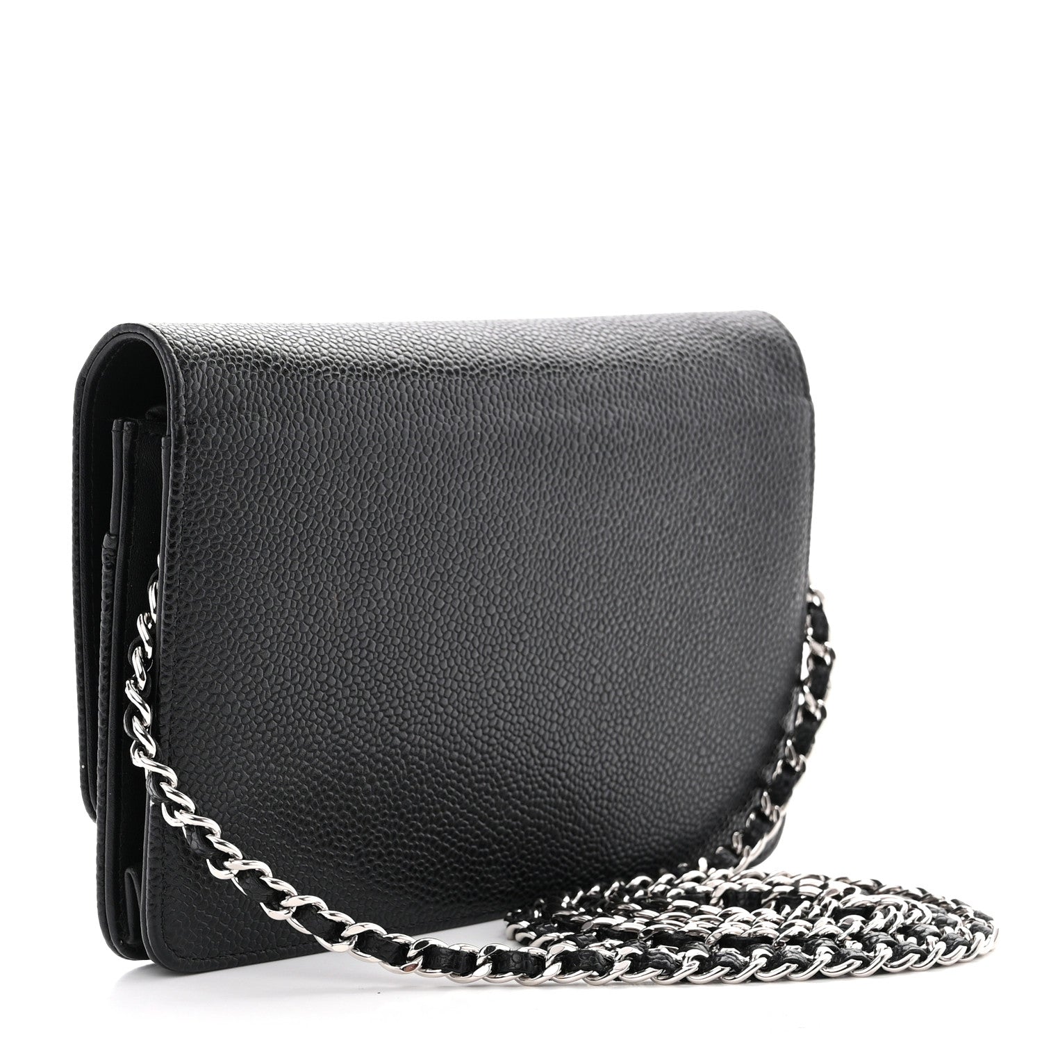 Chanel Caviar Timeless CC Wallet on Chain WOC Black 3 of 15