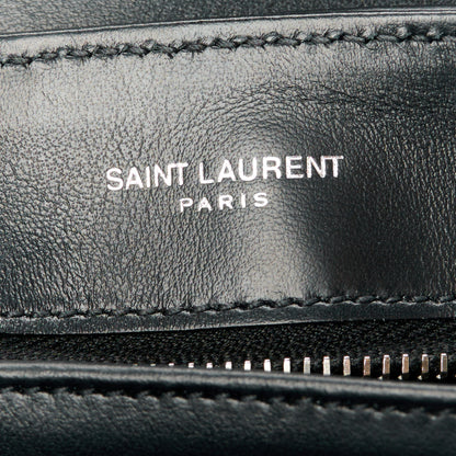 Saint Laurent Calfskin Y Quilted Monogram Toy Loulou Crossbody Bag Black 6 of 12