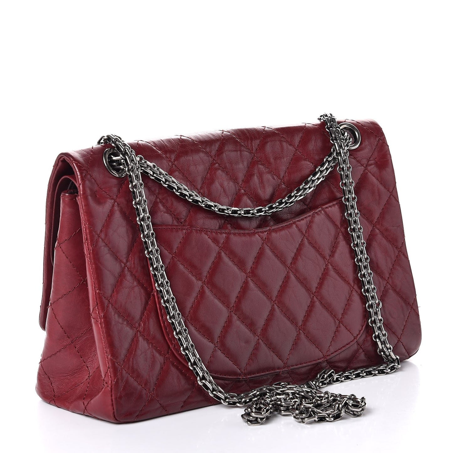 Aged Calfskin Quilted 2.55 Reissue 226 Flap Red