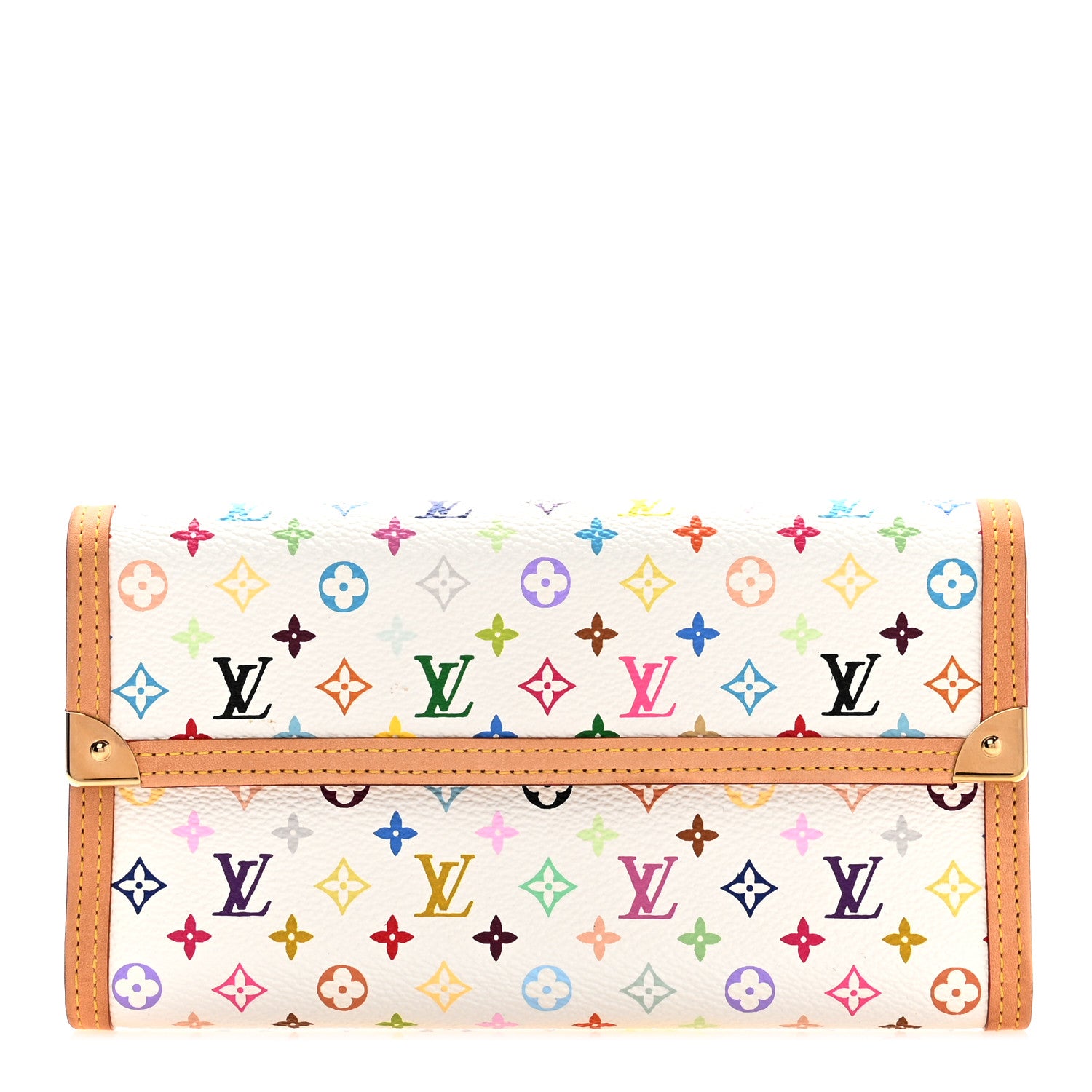 Louis Vuitton Monogram Multicolor Porte Tresor International Wallet White 1 of 7
