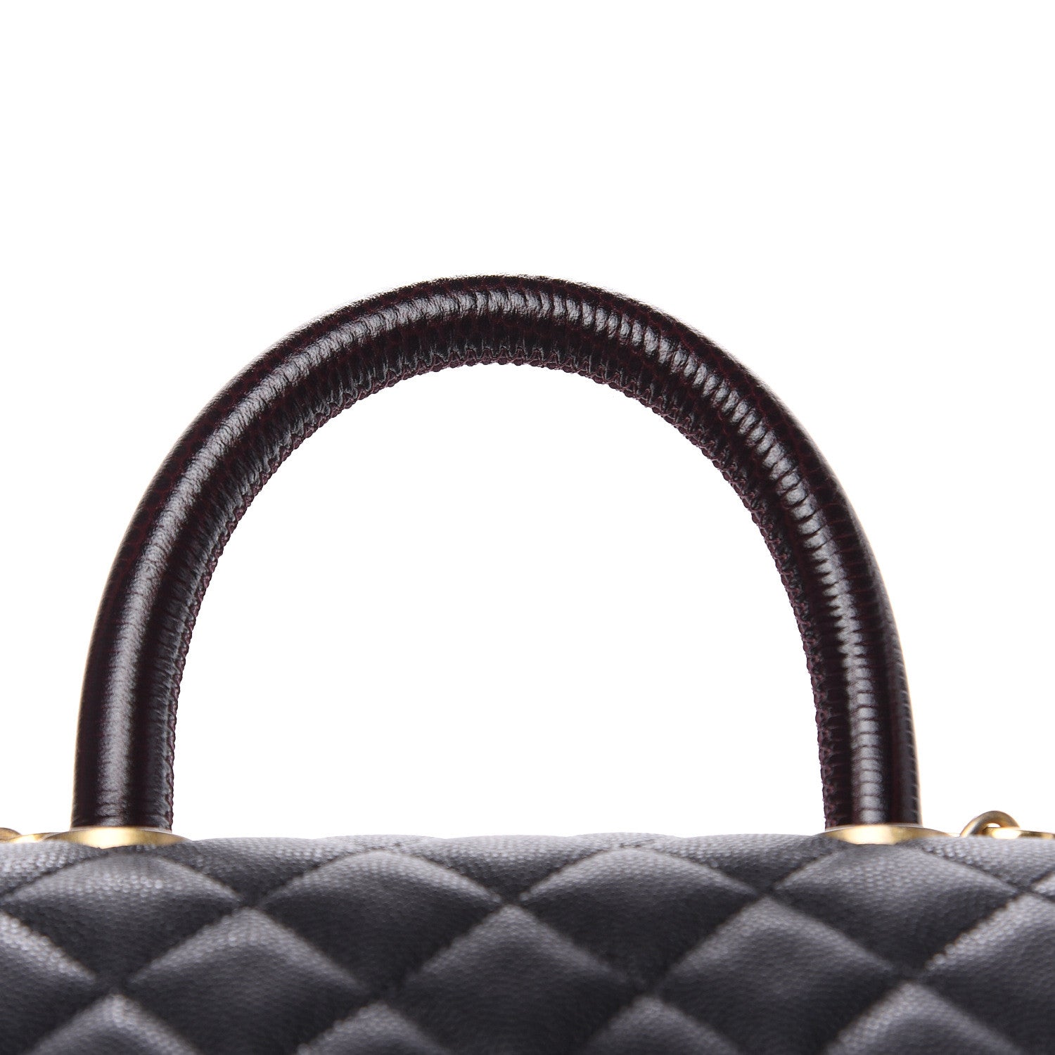 Chanel Caviar Lizard Embossed Quilted Mini Coco Handle Flap Black 10 of 11