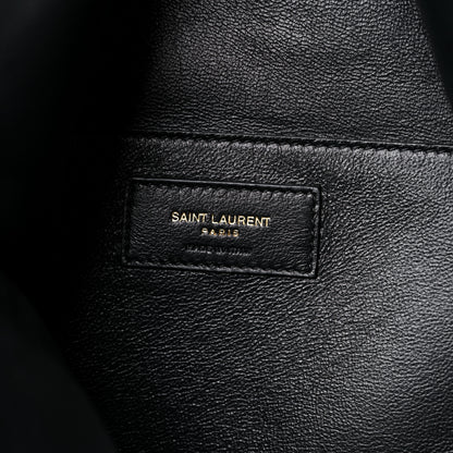 Saint Laurent Suede Calfskin Large Grace Fringed Hobo Bag Rope Black 6 of 9