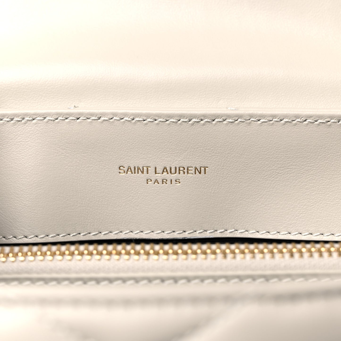 Calfskin Y Quilted Monogram Small Loulou Chain Satchel Blanc Vintage