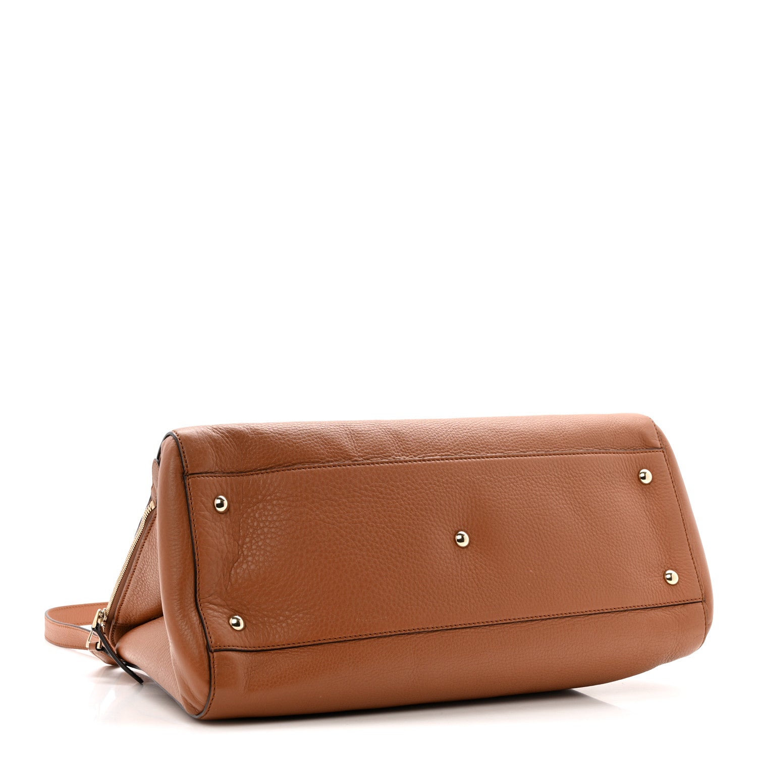 Gucci Calfskin Large Label Tote Brown 4 of 14