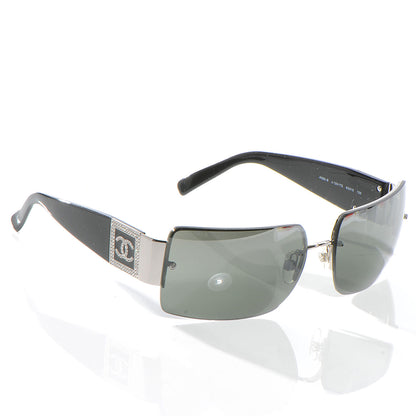 Chanel Crystal CC Logo Sunglasses 4095 B Black 3 of 5