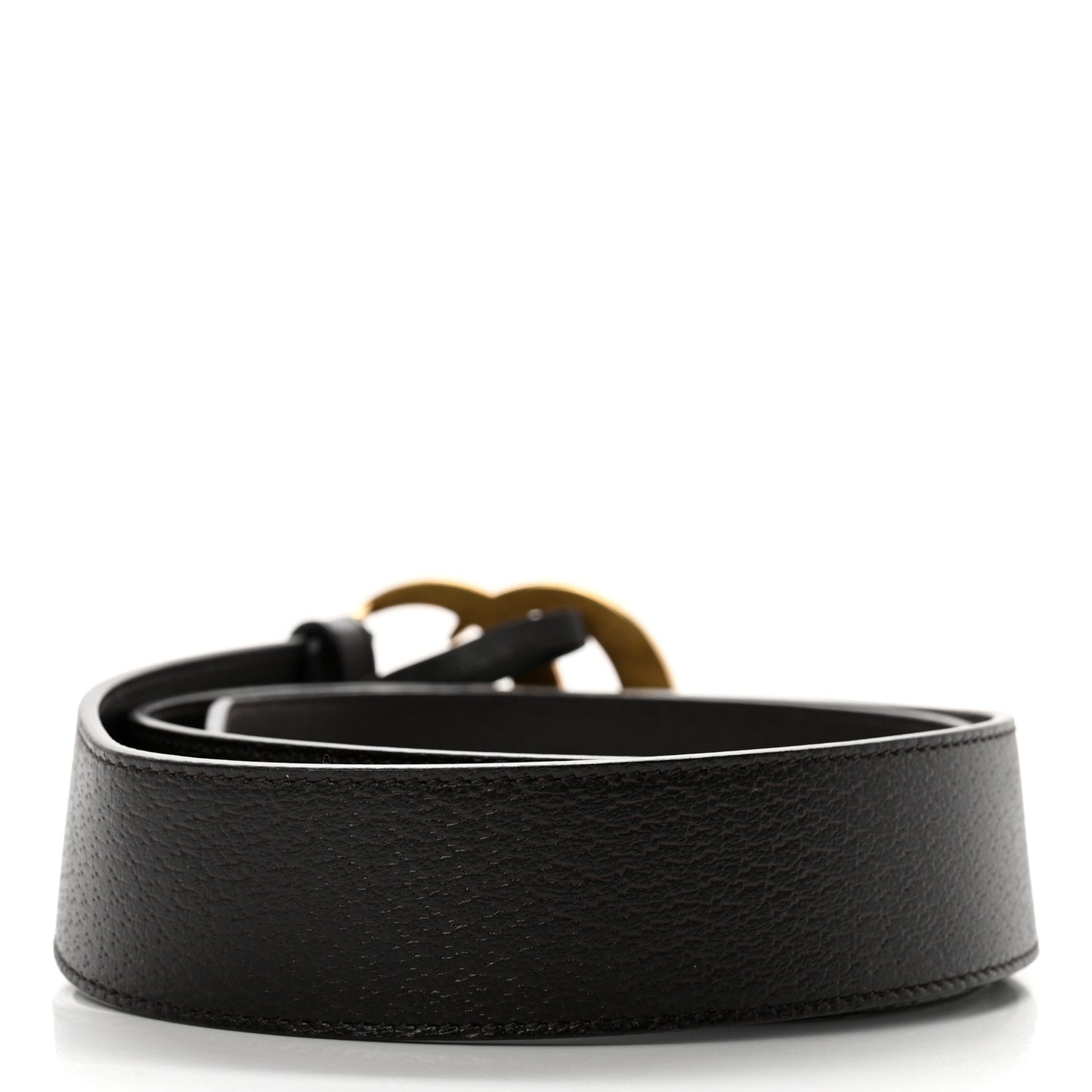 Textured Dollar Calfskin Double G 40mm Belt 90 36 Black