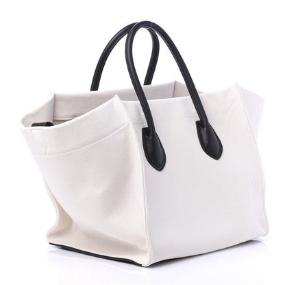 Celine Washed Canvas Medium Phantom Luggage White 3 of 9