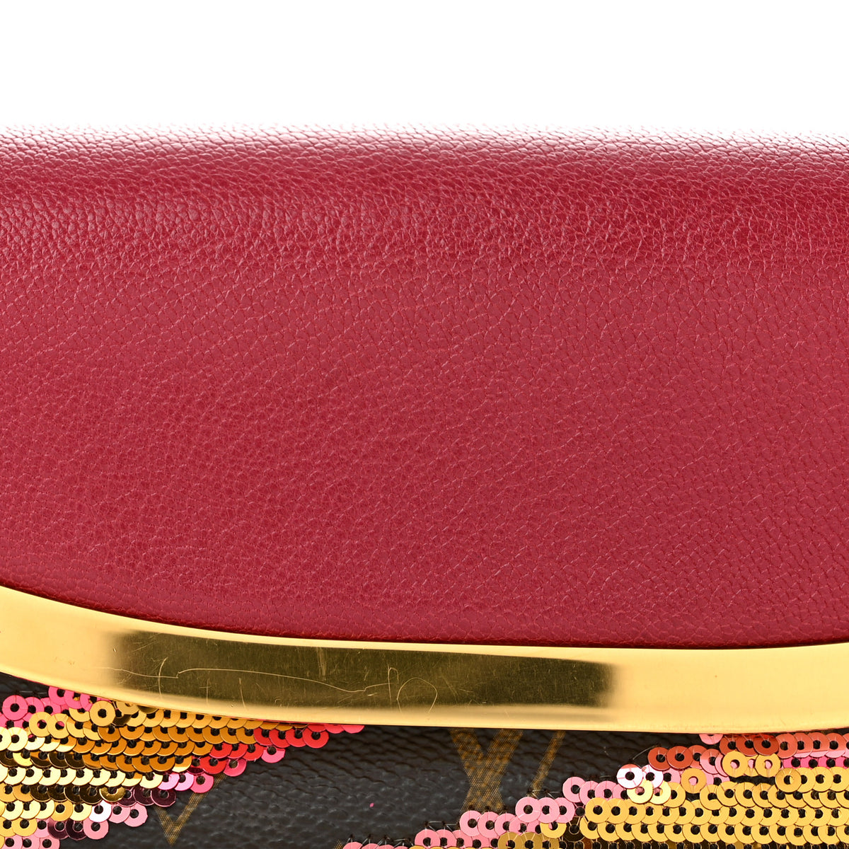 Louis Vuitton Monogram Sequins Savage Cub Clutch Rose 11 of 13
