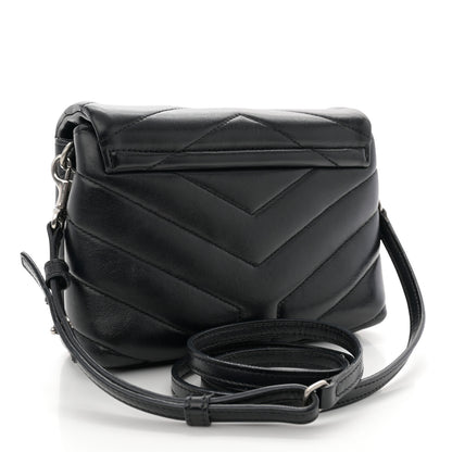 Saint Laurent Calfskin Y Quilted Monogram Toy Loulou Crossbody Bag Black 3 of 15