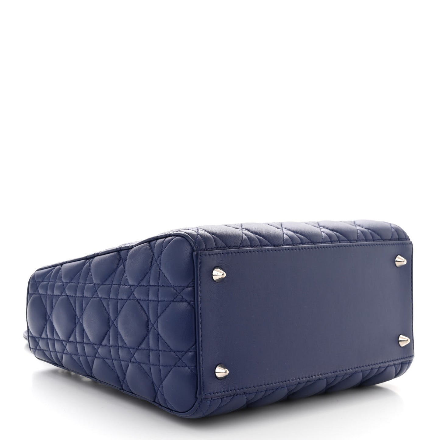 Lambskin Cannage Medium Lady Dior Blue