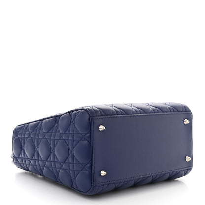 Christian Dior Lambskin Cannage Medium Lady Dior Blue 4 of 12