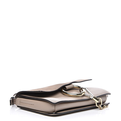 Chloe Suede Calfskin Small Faye Shoulder Bag Motty Grey 4 of 14