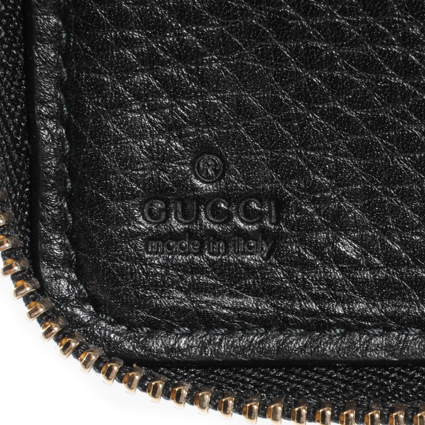 Pebbled Calfskin Soho Zip Around Wallet Black