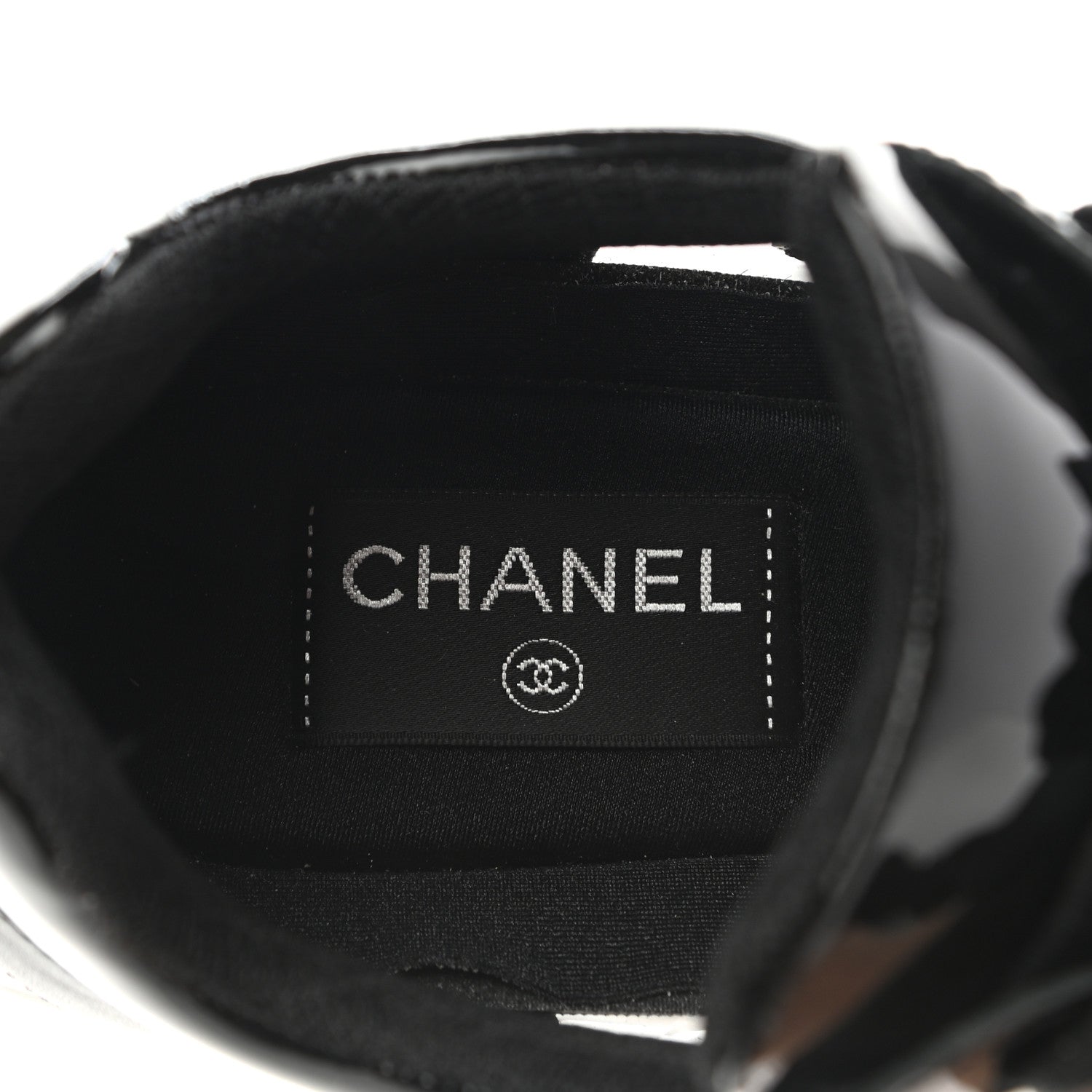 Chanel Calfskin Patent Transparent Sneakers 40 Black 6 of 7