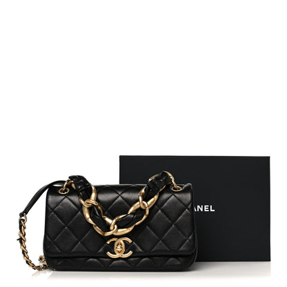 Chanel Shiny Lambskin Chain Is More Flap Black 11 of 11