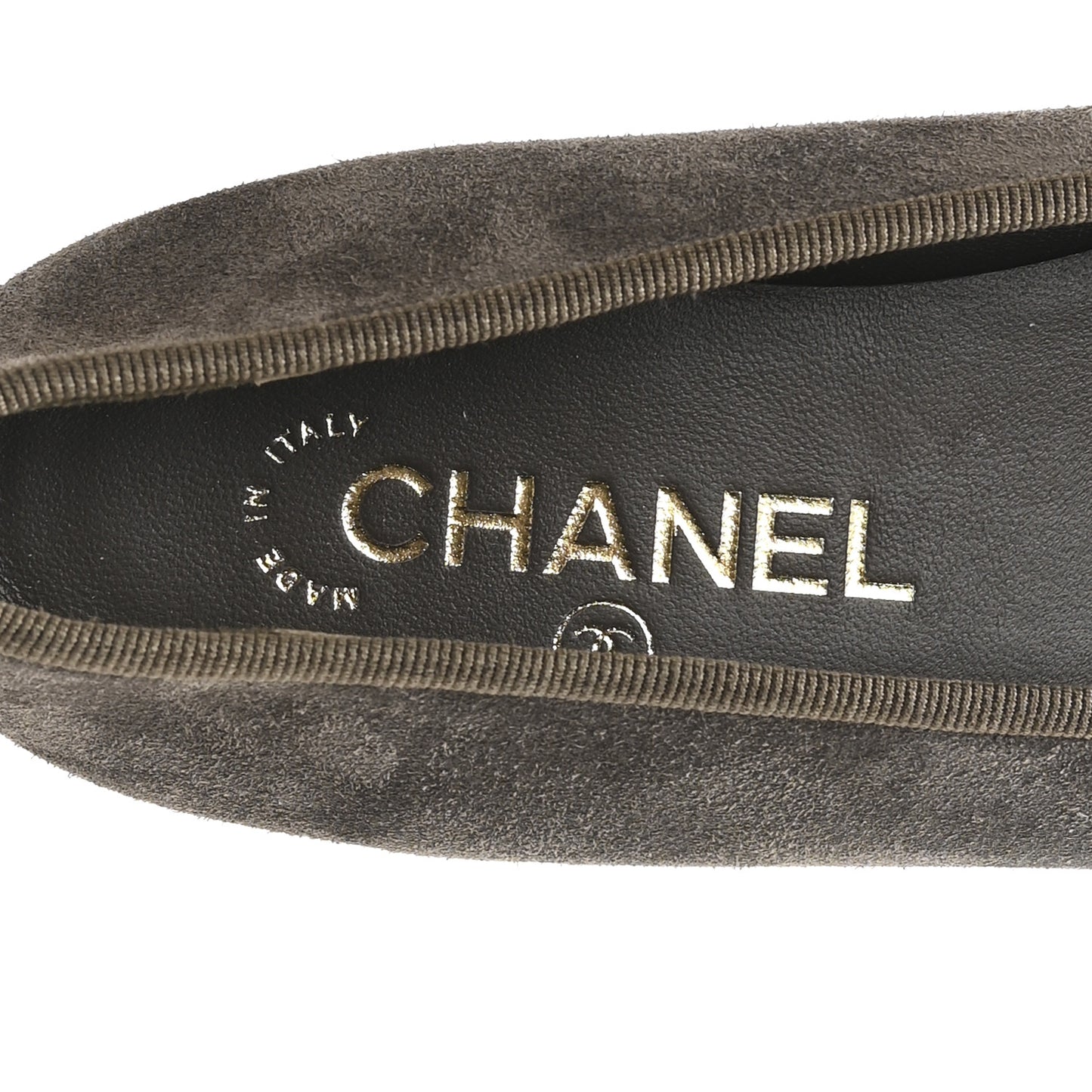 Suede Cap Toe CC Ballerina Flats 37 Grey Green