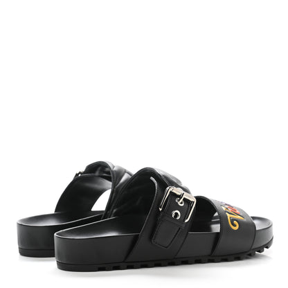 Louis Vuitton Calfskin New Wave Bom Dia Mule Sandals 37 Black 4 of 8
