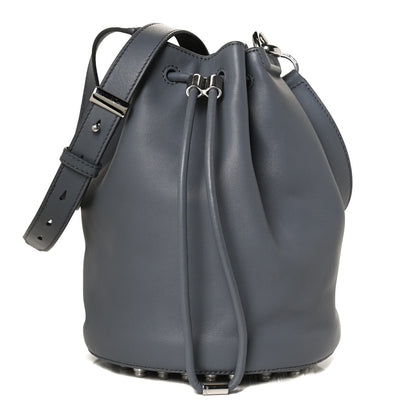 Alexander Wang Calfskin Alpha Bucket Bag Grey Silver Hardware 1 of 12