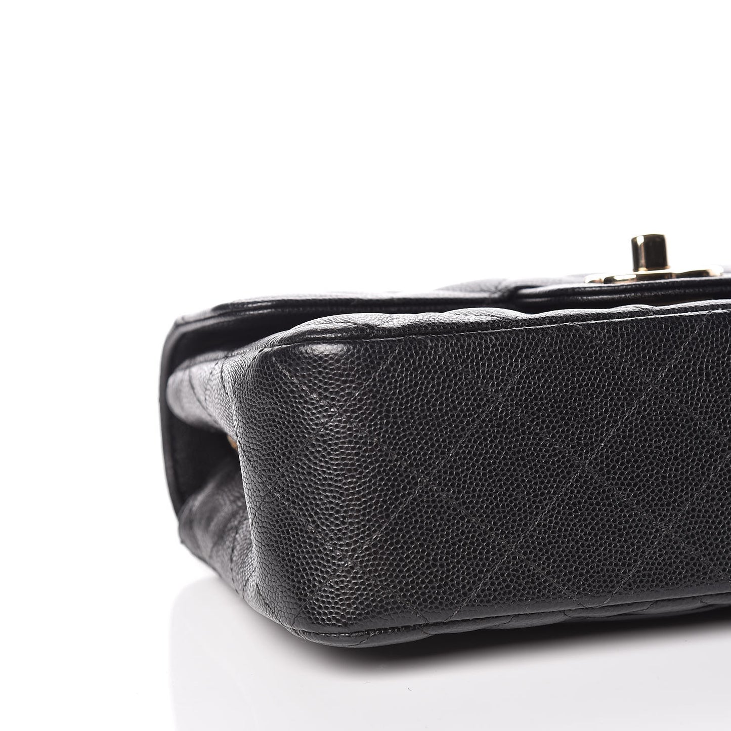 Caviar Quilted Mini Rectangular Flap Black