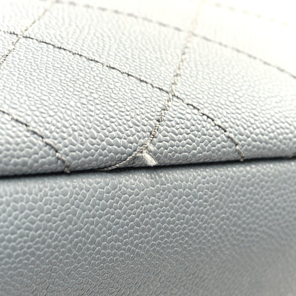 Chanel Grained Calfskin Shopping Fever Tote Grey Black 15 of 15