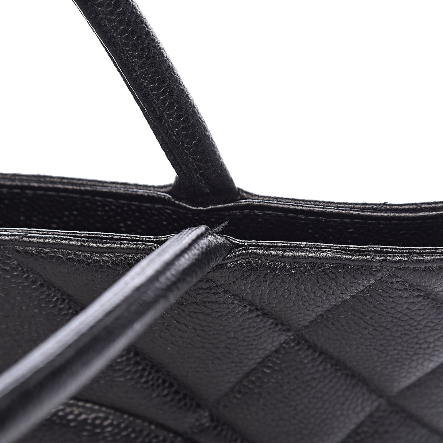 Caviar Quilted Medallion Tote Black