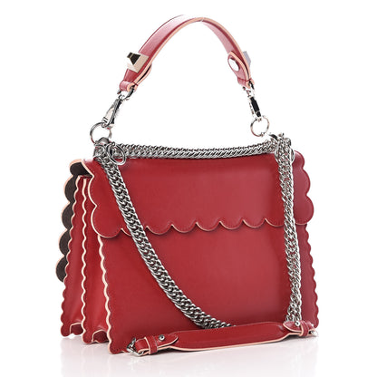 Fendi Vitello Liberty Scalloped Studded Kan I Shoulder Bag Fragola 3 of 12