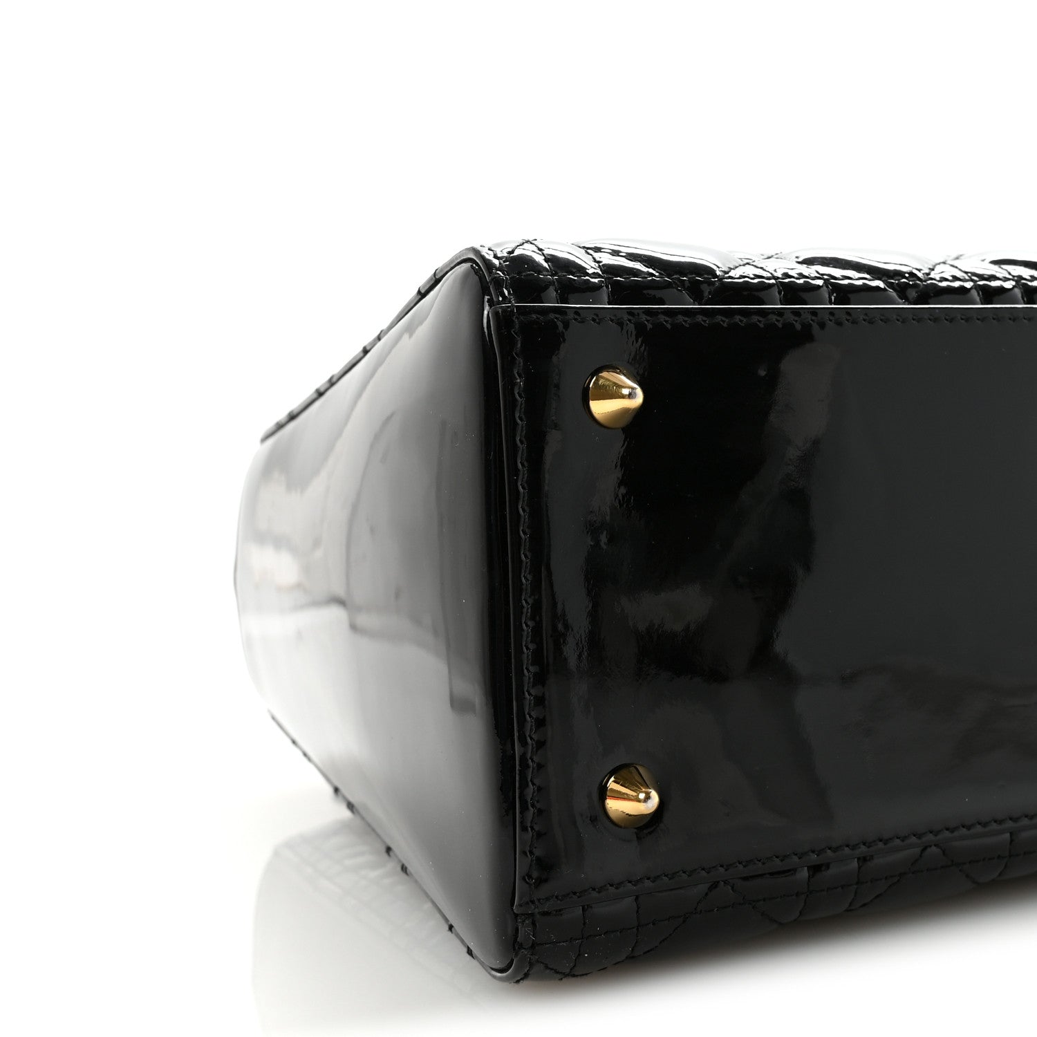 Christian Dior Patent Cannage Medium Lady Dior Black 8 of 9