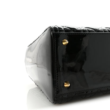 Christian Dior Patent Cannage Medium Lady Dior Black 8 of 9