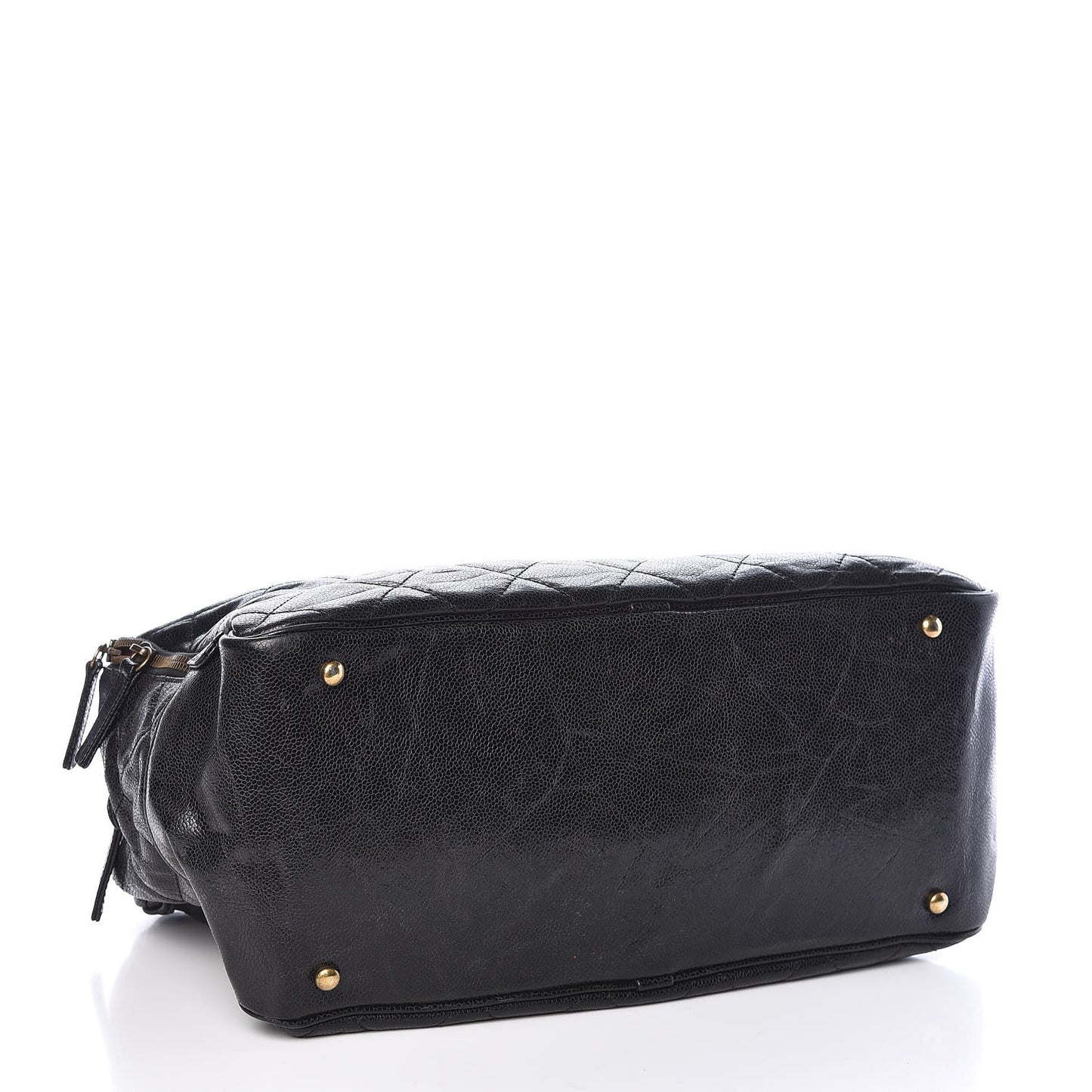 Crumpled Grained Calfskin Shiva Bowler Black