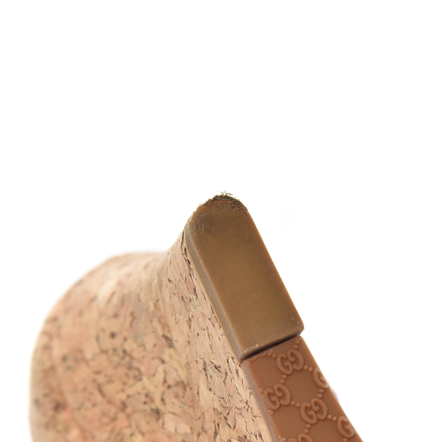 Vitello Vernice Cork Wedge Sandals 7.5 Red Naturale