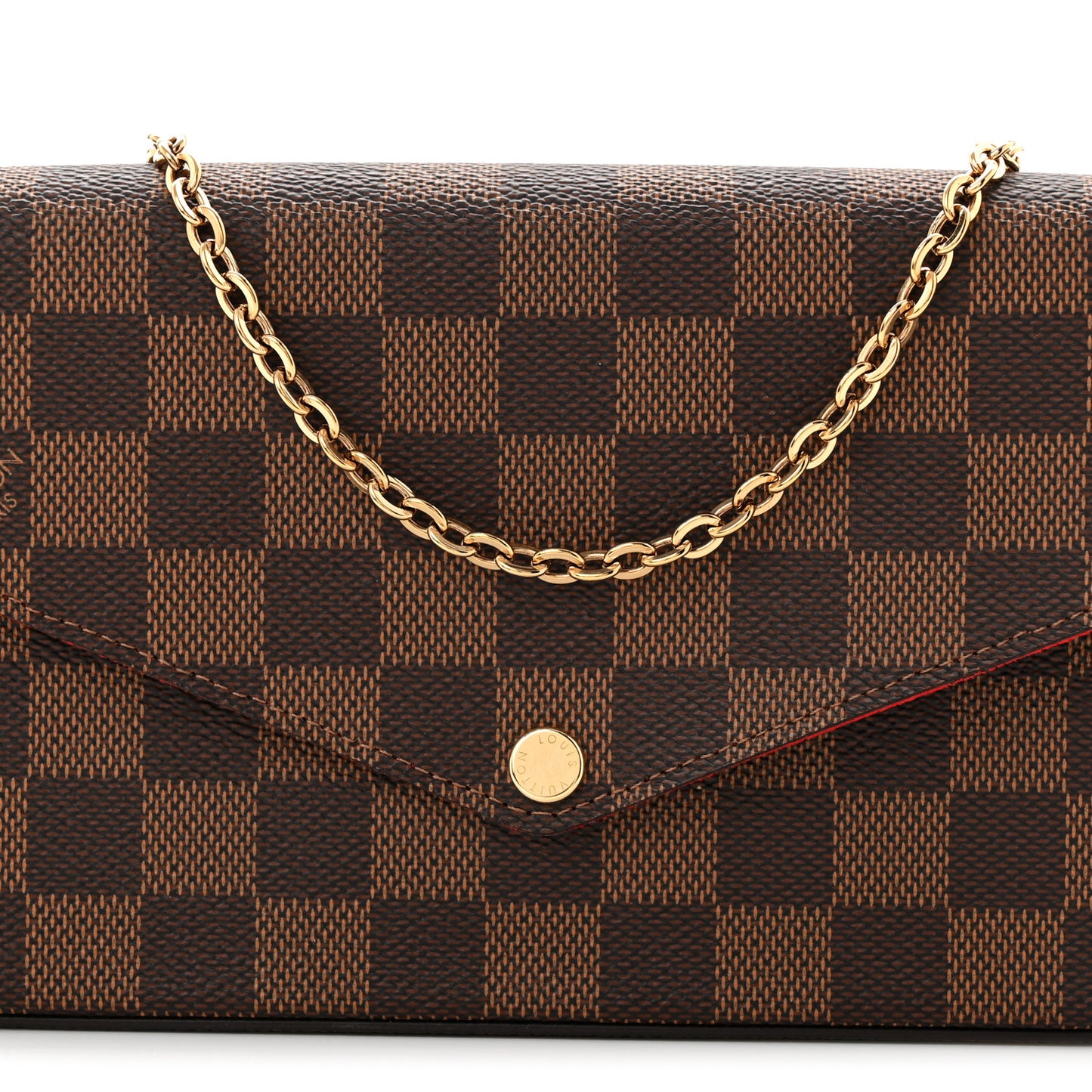 Damier Ebene Pochette Felicie Chain Wallet